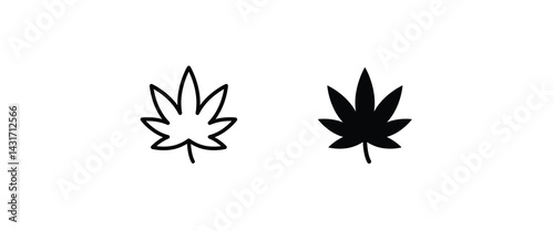 Cannabis leaf icon. Marijuana legalize symbol. Medicine cannabis sign, herbal nature organic plant. Hash, ganja cbd rasta indica sativa logo. Flat design isolated on white background.