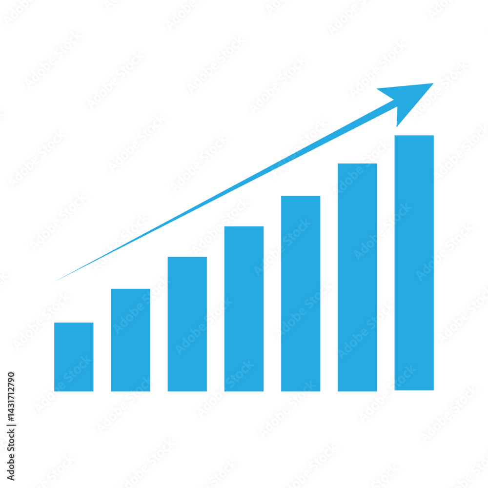 Progress statistics concept vector isolated Progress statistics concept vector isolated