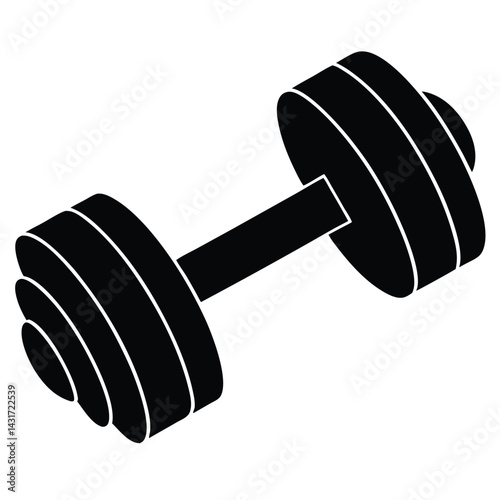 dumbbell isolated on white