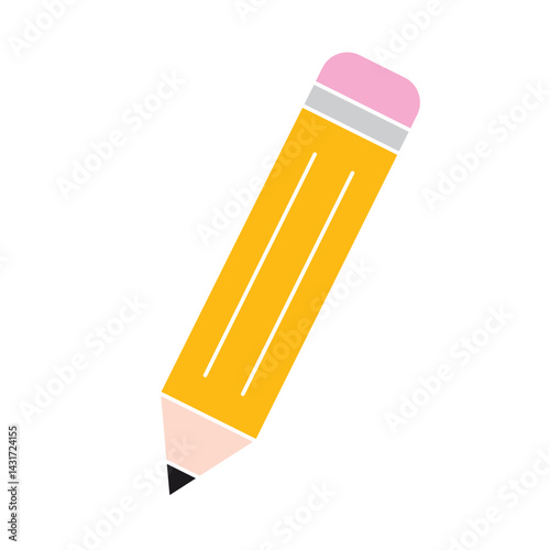 Classic wood pencil icon. Vector