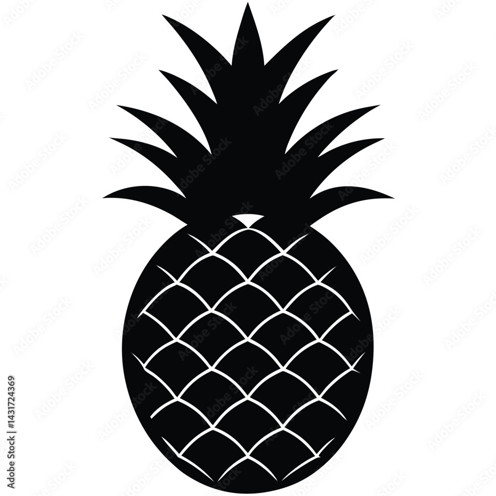 Obraz premium pineapple vector illustration