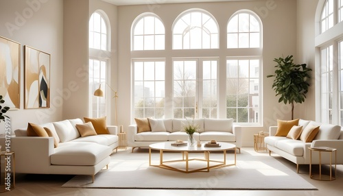 Wallpaper Mural Photo interior modern design room 3d illustration Torontodigital.ca