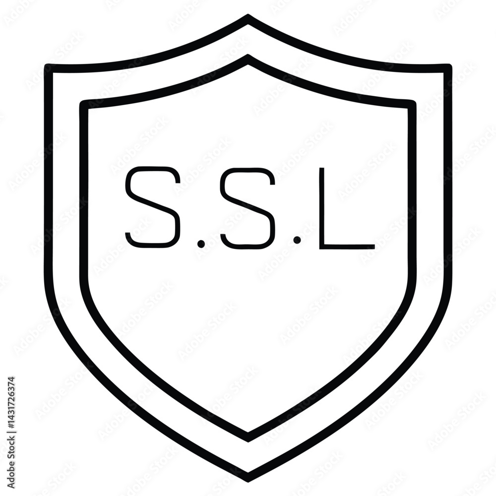 secure shield icon with ssl