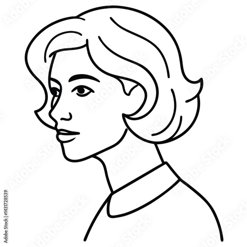 Obraz na płótnie vector illustration of a woman hair style w salonie