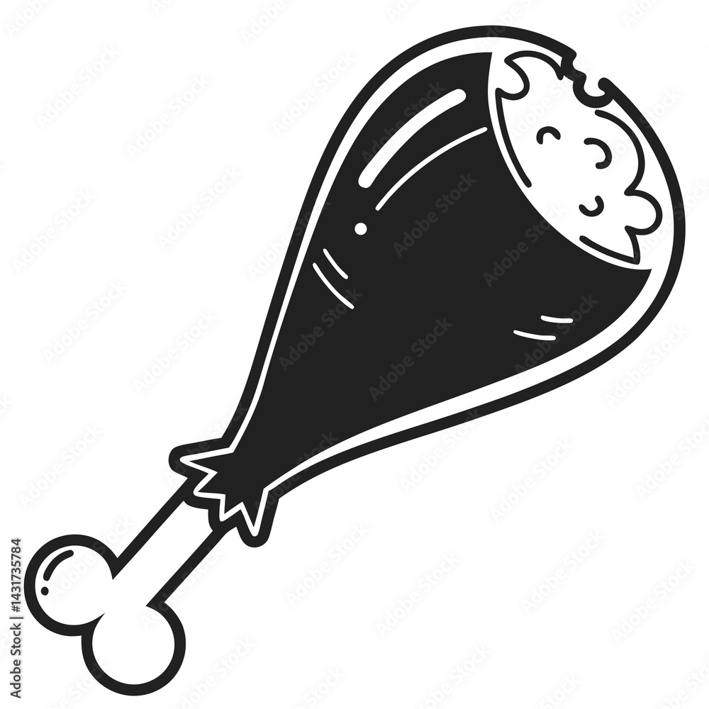 Chicken drumsticks illustration | Free Photo Illustration - rawpixel, image size:1000x1000