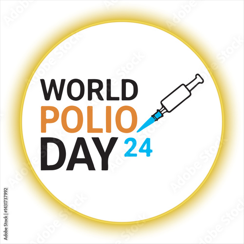 World Polio Day Vector Design,Polio Awareness Day Dropper Illustration,October 24 World Polio Day Poster,Medical Dropper Icon for Polio Day,Polio Prevention Campaign Vector