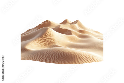 3d rendering for landscape concept Realistic sand isolated on transparent background
