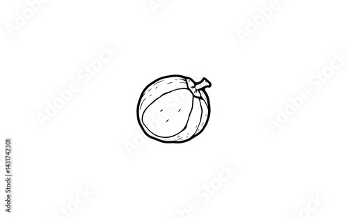 Bacuri – AI-Rendered Botanical Cut Showing Creamy Pulp Inside Thick Rind Fruit