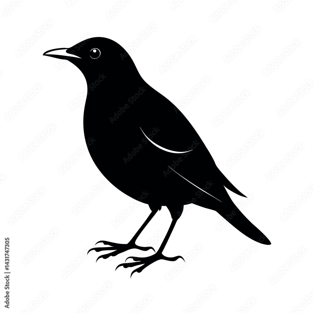 Obraz premium Black Vector Silhouette Giraffe Standing