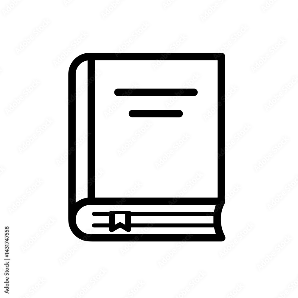Textbook Outline in Minimalist Style Against White Background Textbook Outline in Minimalist Style Against White Background