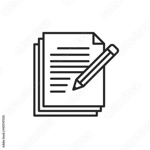 Notepad with Pencils and Lines for Homework Writing  