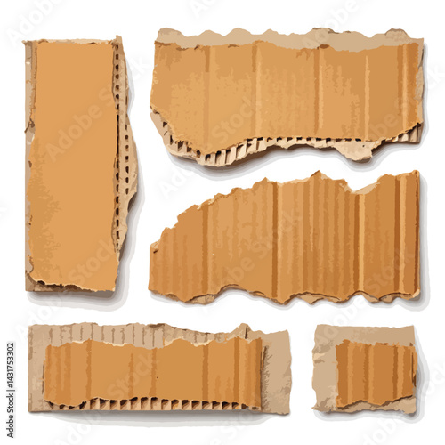 set of brown cardboard boxes