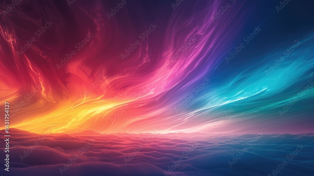 Abstract picture micro light sparkling particle represent data flow vivid flowing wave with high tech background, create digital effect scene perfect for energetic and fantasy wallpaper design. AIG53. Abstract picture micro light sparkling particle represent data flow vivid flowing wave with high tech background, create digital effect scene perfect for energetic and fantasy wallpaper design. AIG53.