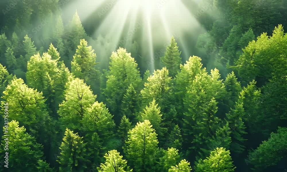 Green forest background image