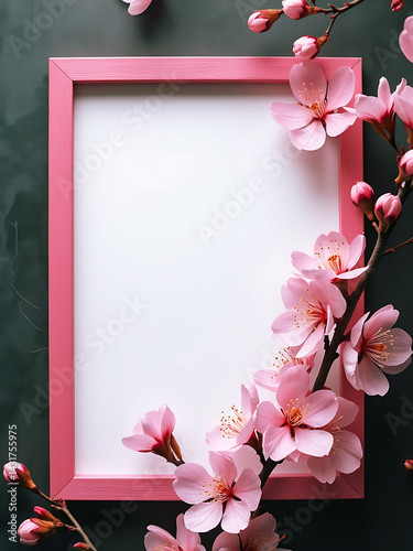 Flower blossoms Blank Photo Frame