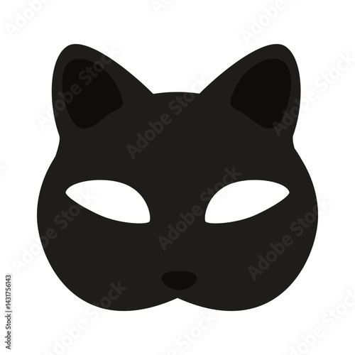 Quadrober mask black in the shape of a cat