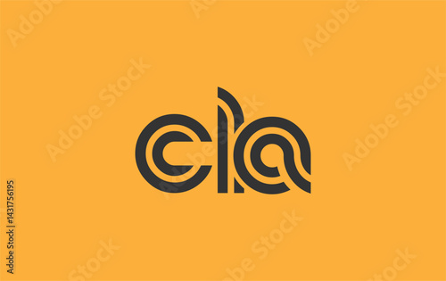 CLA Creative Unique Modern Letter Logo Design. Stylized logo featuring a unique letter design, presenting abstract minimalist aesthetics and modern appeal.