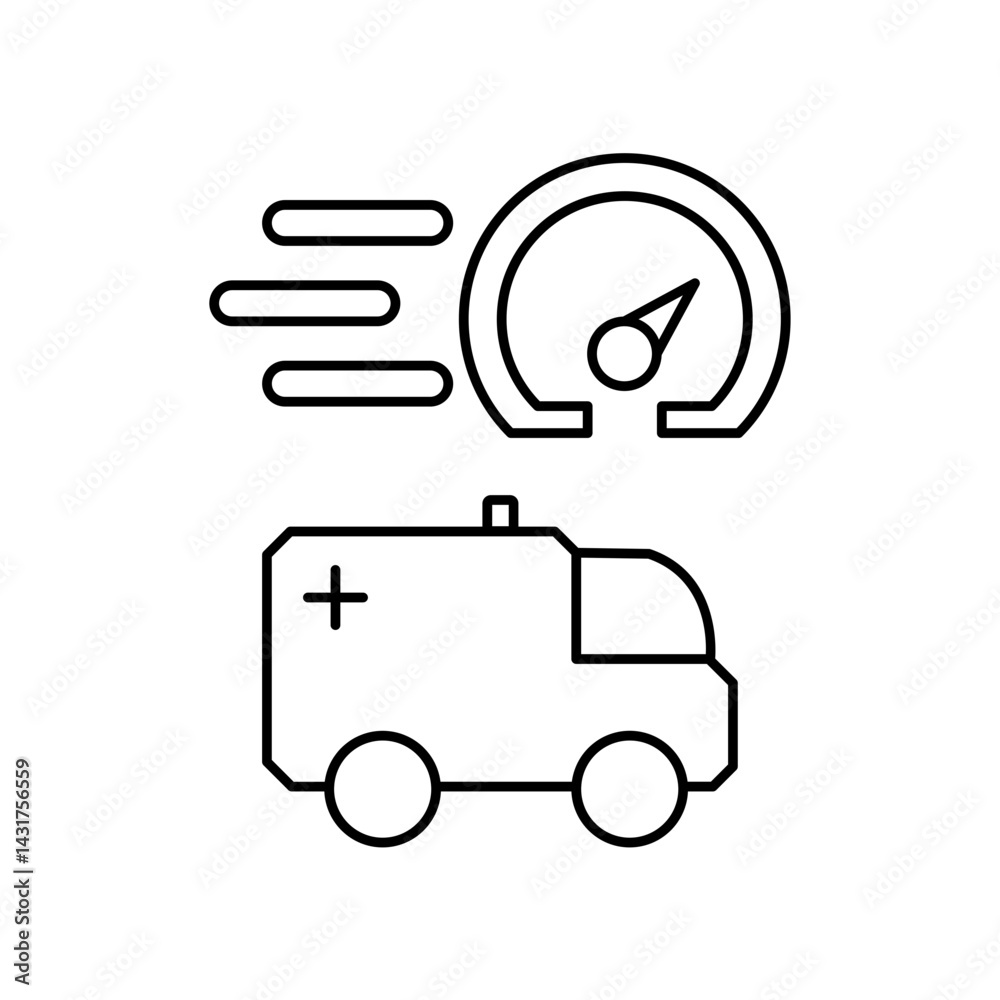 fast ambulance car icon design fast ambulance car icon design