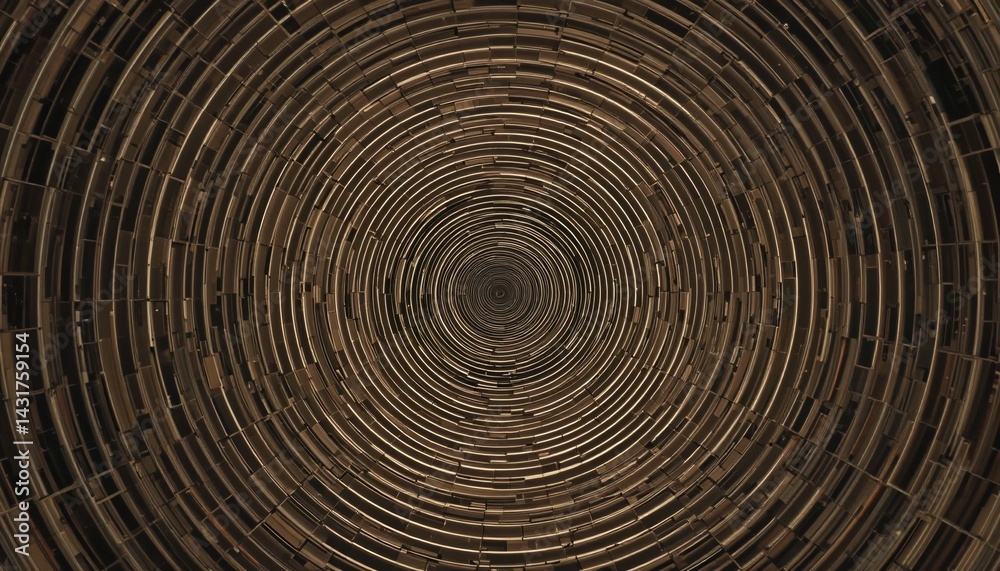 Fototapeta premium Spiral pattern design abstract digital art centered view textured environment modern aesthetics