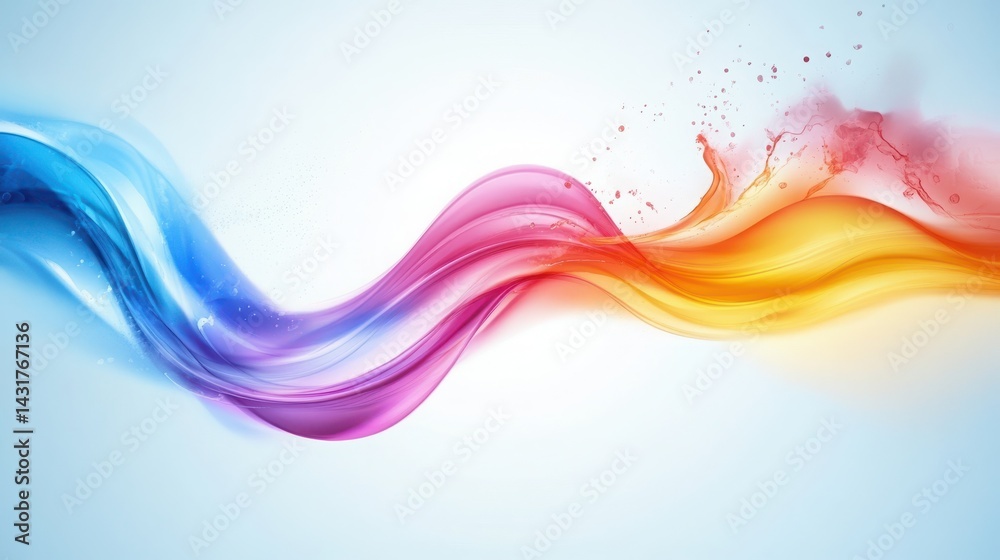 Fototapeta premium twisting splash flare, pastel swirl, background