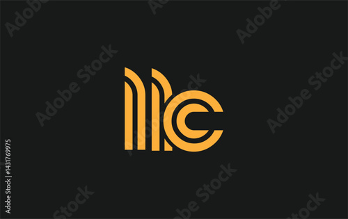 LLC Creative Unique Modern Letter Logo Design. Stylized logo featuring a unique letter design, presenting abstract minimalist aesthetics and modern appeal.