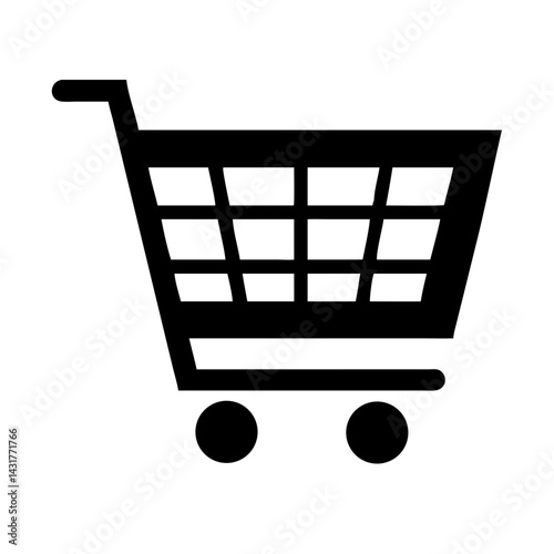shopping cart icon button, a common symbol for online retail and e-commerce
