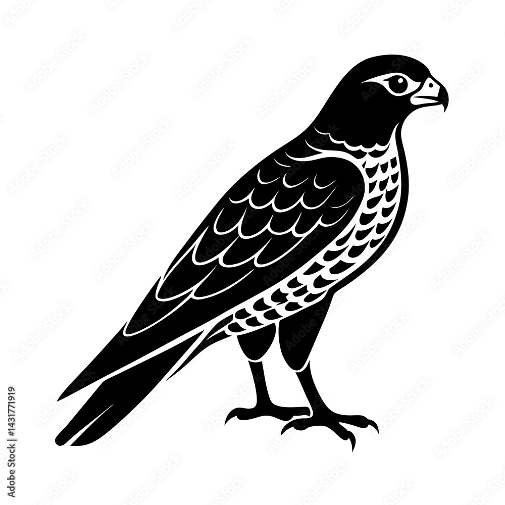 Fototapeta premium Bird Vector on White Background | Minimalist Animal Clipart for Design & Art Projects
