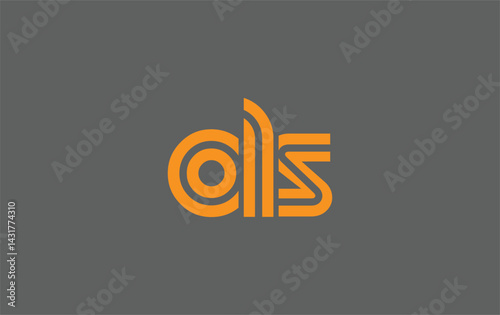OLS Creative Unique Modern Letter Logo Design. Stylized logo featuring a unique letter design, presenting abstract minimalist aesthetics and modern appeal.