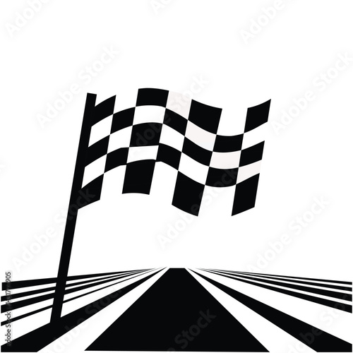 Checkered flag racing finish line motorsport competition victory winning checkered flag race speed
