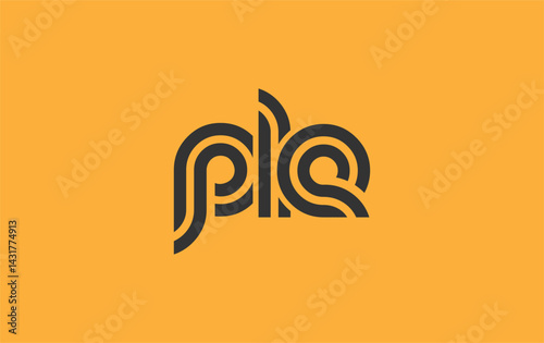 PLE Creative Unique Modern Letter Logo Design. Stylized logo featuring a unique letter design, presenting abstract minimalist aesthetics and modern appeal.