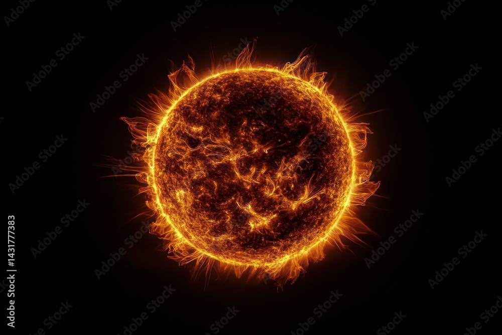 Fototapeta premium HD Solar Flare Against Plain Background