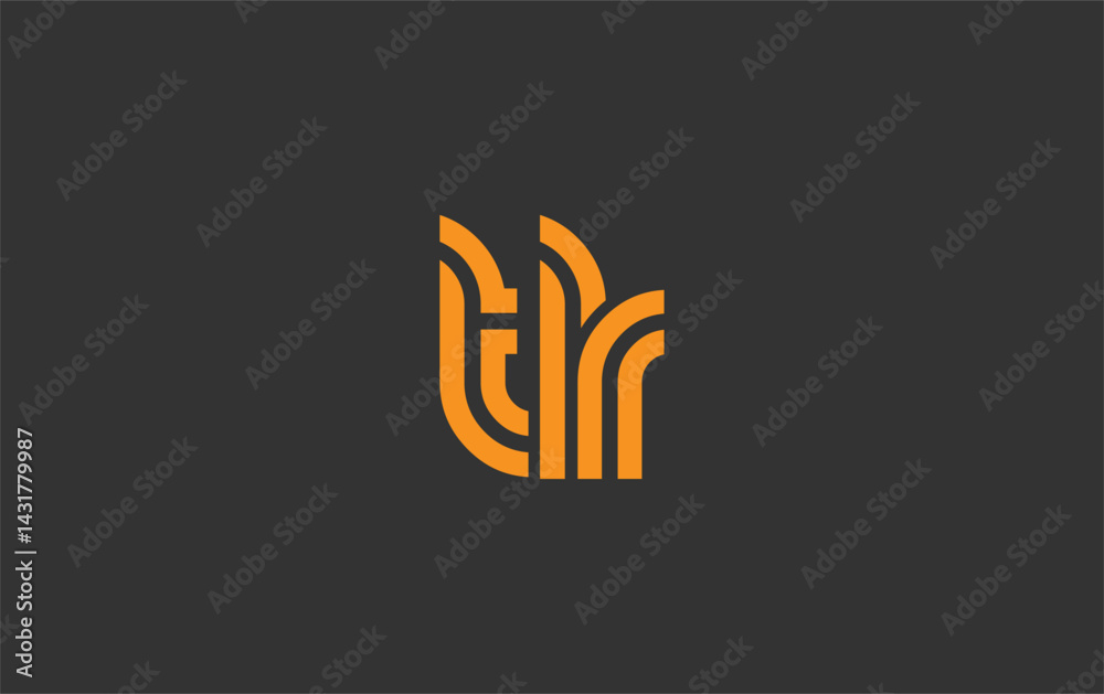 Obraz premium TLR Creative Unique Modern Letter Logo Design. Stylized logo featuring a unique letter design, presenting abstract minimalist aesthetics and modern appeal.