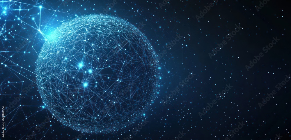 Fototapeta premium Global Network Sphere