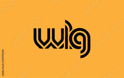 WLG Creative Unique Modern Letter Logo Design. Stylized logo featuring a unique letter design, presenting abstract minimalist aesthetics and modern appeal.