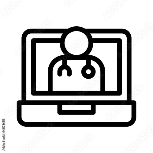 telemedicine line icon