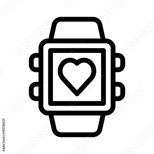 health tracker line icon
