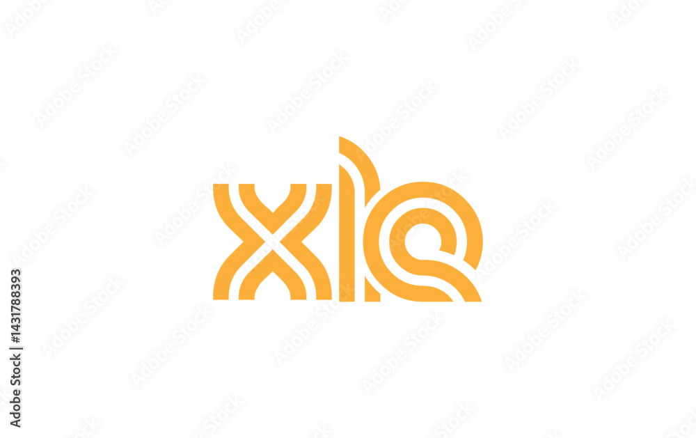 Obraz premium XLE Creative Unique Modern Letter Logo Design. Stylized logo featuring a unique letter design, presenting abstract minimalist aesthetics and modern appeal.