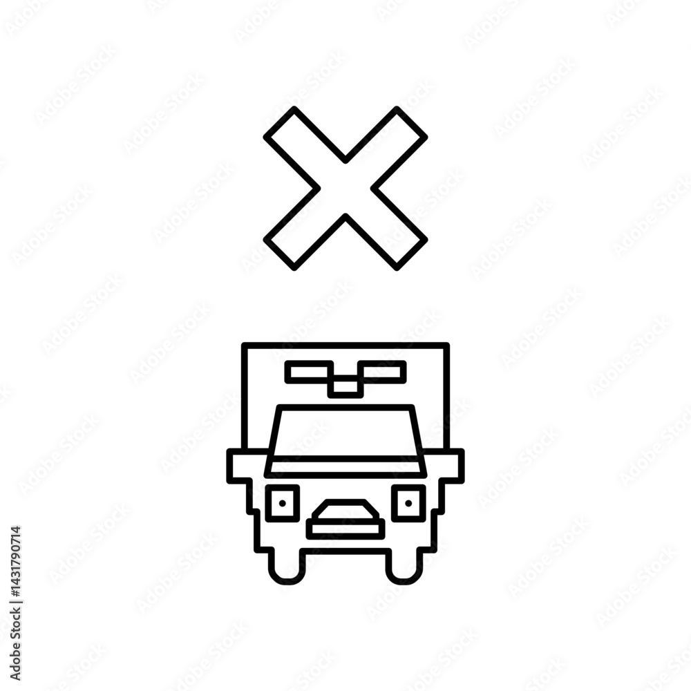 Fototapeta premium ambulance icon design failed