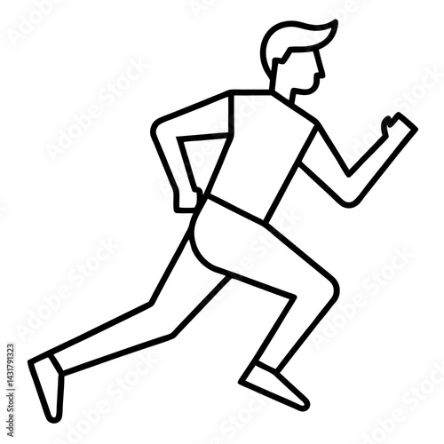 Athlete-running-icon  High-Quality Digital Running Graphic Design