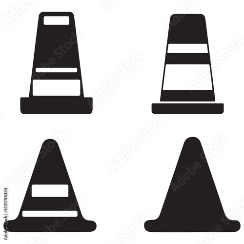 Traffic Cone Vector illustration Design Traffic Cone vector icon