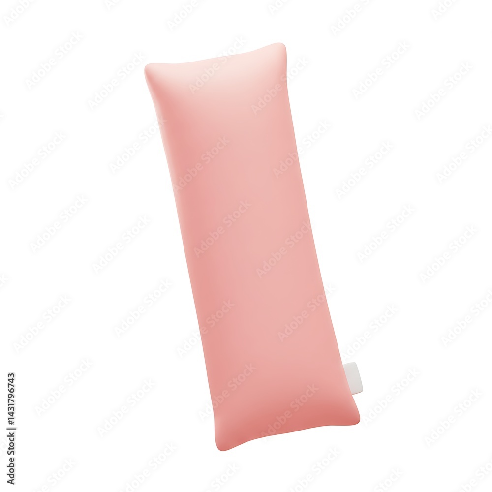 Naklejka premium 3D pink rectangular body pillow