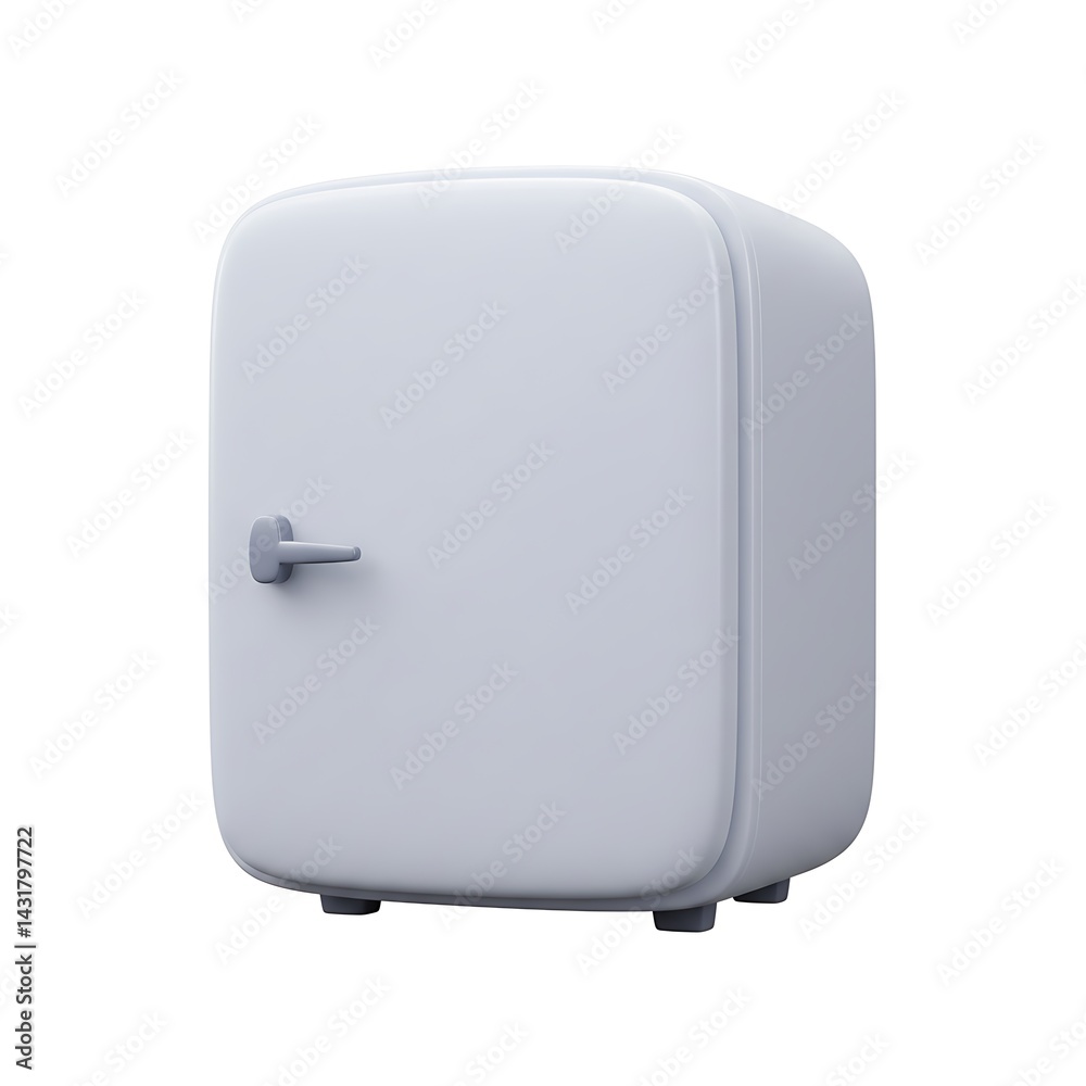 3D white compact kids refrigerator 3D white compact kids refrigerator