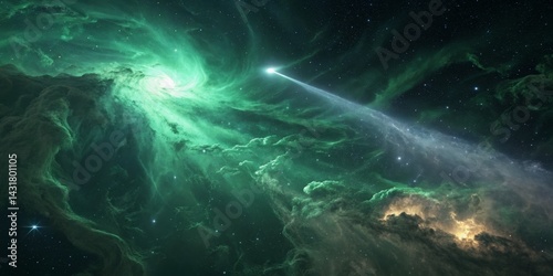 Cosmic Beam Through Emerald...