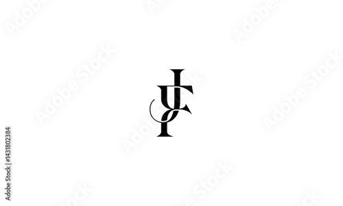 JF initial letter logo