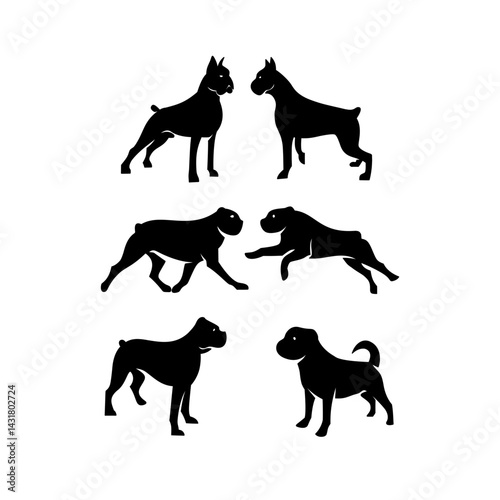 vector bundle of dog silhouettes