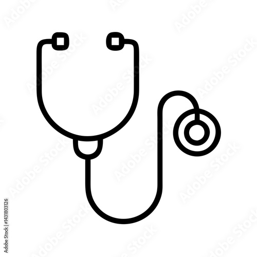 Stethoscope vector illustration for medical equipment and healthcare diagnostic tool design icon