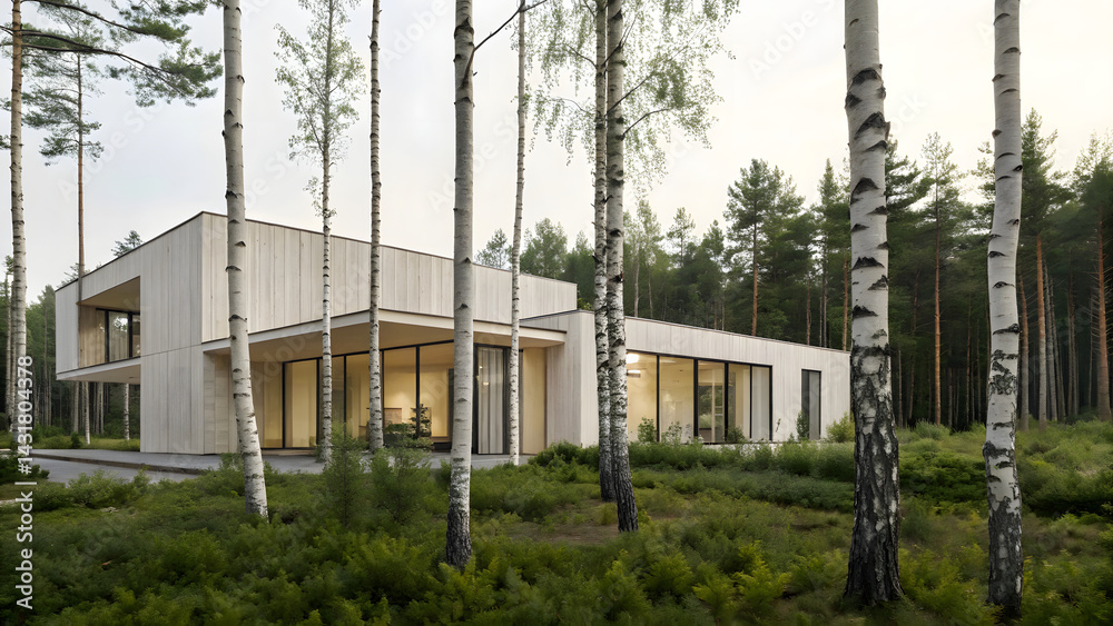 Obraz premium Photo minimalist nordic home designed with