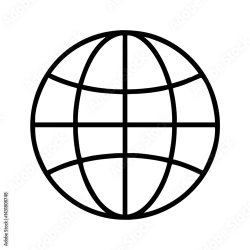 Globe earth world map vector icon illustration design for web internet and geography concept
