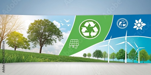 Green Energy Collage Trees,...