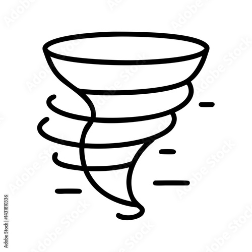 Tornado vector illustration, weather icon, storm graphic, hurricane symbol, twister design element